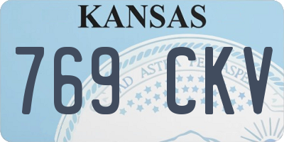 KS license plate 769CKV