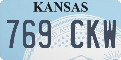 KS license plate 769CKW
