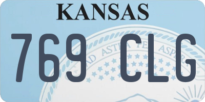 KS license plate 769CLG