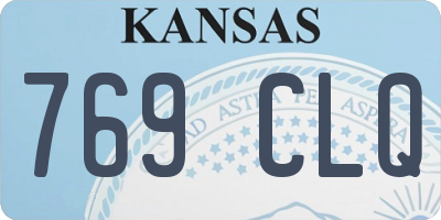 KS license plate 769CLQ