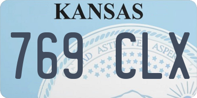 KS license plate 769CLX