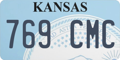 KS license plate 769CMC