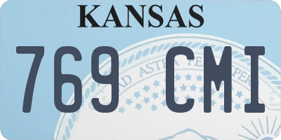 KS license plate 769CMI