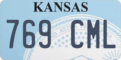 KS license plate 769CML