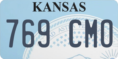 KS license plate 769CMO