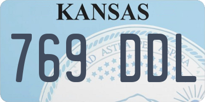 KS license plate 769DDL