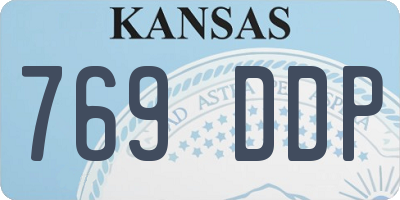 KS license plate 769DDP