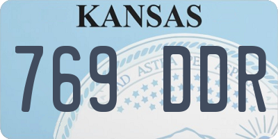KS license plate 769DDR