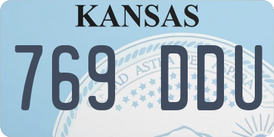 KS license plate 769DDU