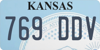 KS license plate 769DDV