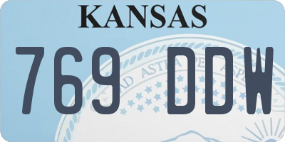 KS license plate 769DDW