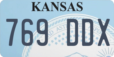 KS license plate 769DDX