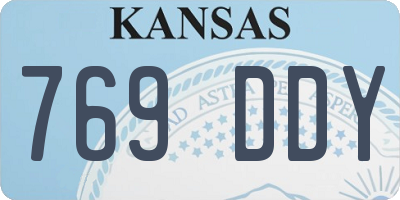 KS license plate 769DDY