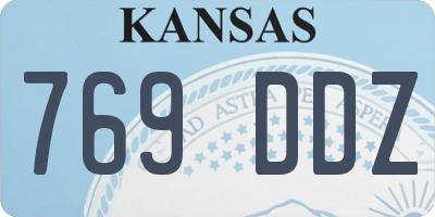 KS license plate 769DDZ