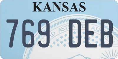 KS license plate 769DEB