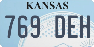 KS license plate 769DEH