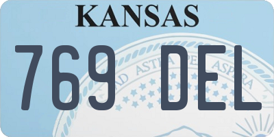 KS license plate 769DEL