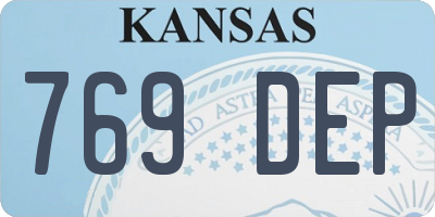 KS license plate 769DEP