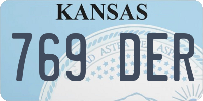 KS license plate 769DER