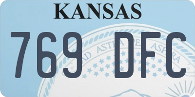 KS license plate 769DFC