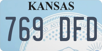 KS license plate 769DFD