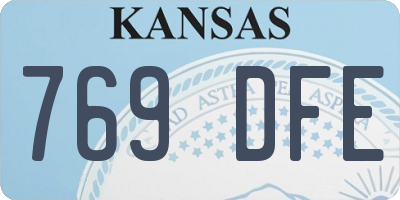 KS license plate 769DFE