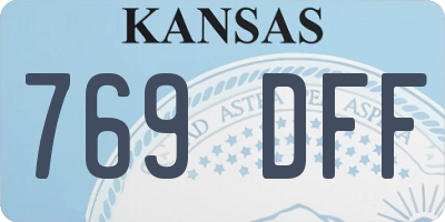 KS license plate 769DFF