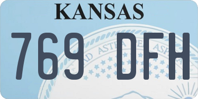 KS license plate 769DFH