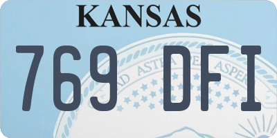 KS license plate 769DFI