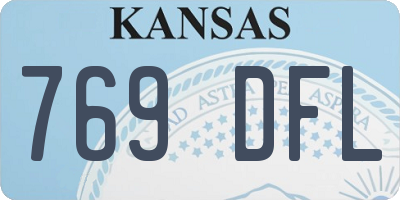 KS license plate 769DFL