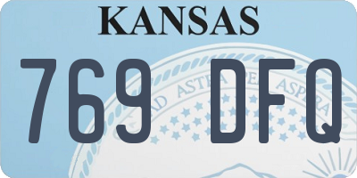 KS license plate 769DFQ
