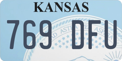 KS license plate 769DFU