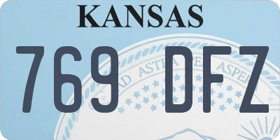 KS license plate 769DFZ
