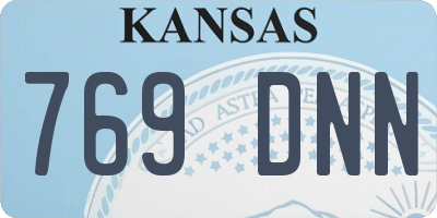 KS license plate 769DNN