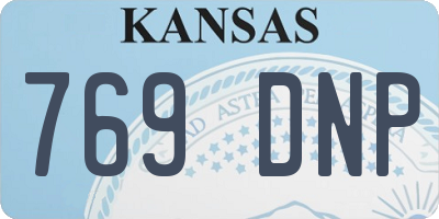 KS license plate 769DNP