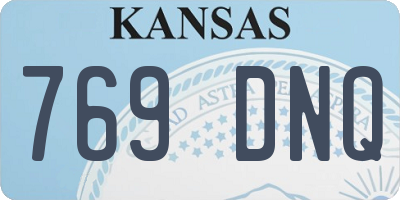 KS license plate 769DNQ