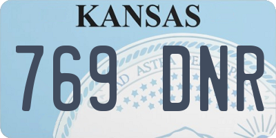 KS license plate 769DNR