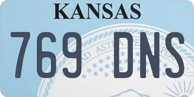 KS license plate 769DNS