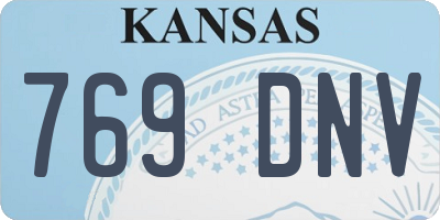 KS license plate 769DNV