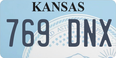 KS license plate 769DNX