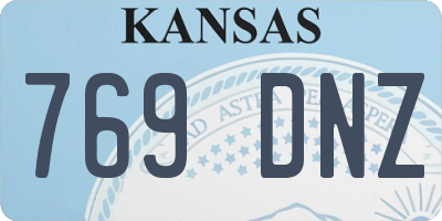KS license plate 769DNZ