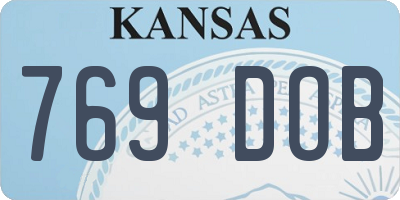 KS license plate 769DOB