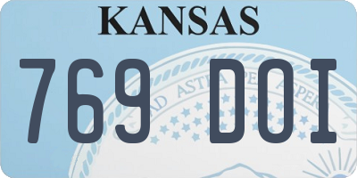 KS license plate 769DOI