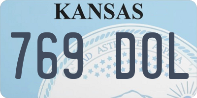 KS license plate 769DOL
