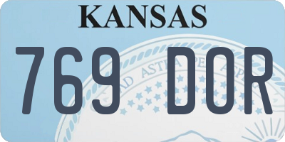 KS license plate 769DOR