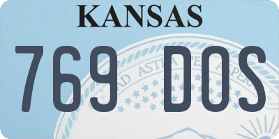 KS license plate 769DOS