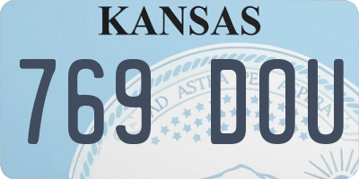 KS license plate 769DOU