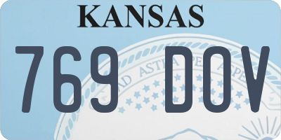 KS license plate 769DOV