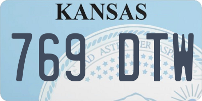 KS license plate 769DTW