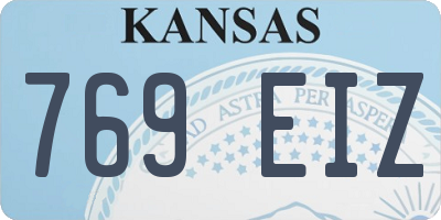 KS license plate 769EIZ